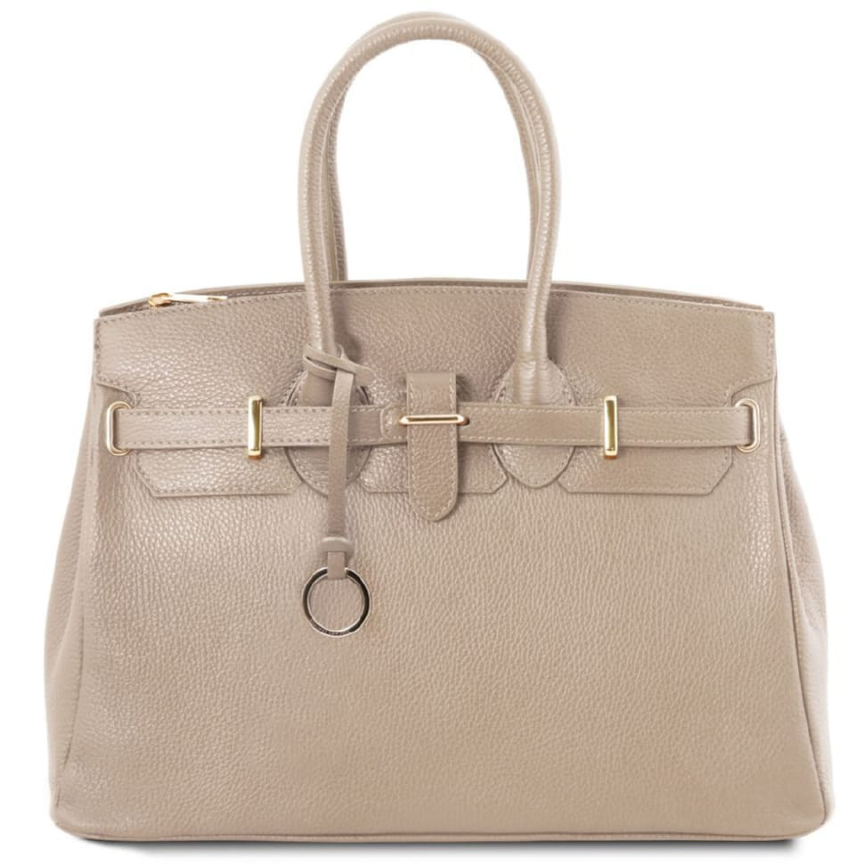 TL Bag шкіряна сумка жіноча Tuscany TL141529 (світлий серо-коричневий)