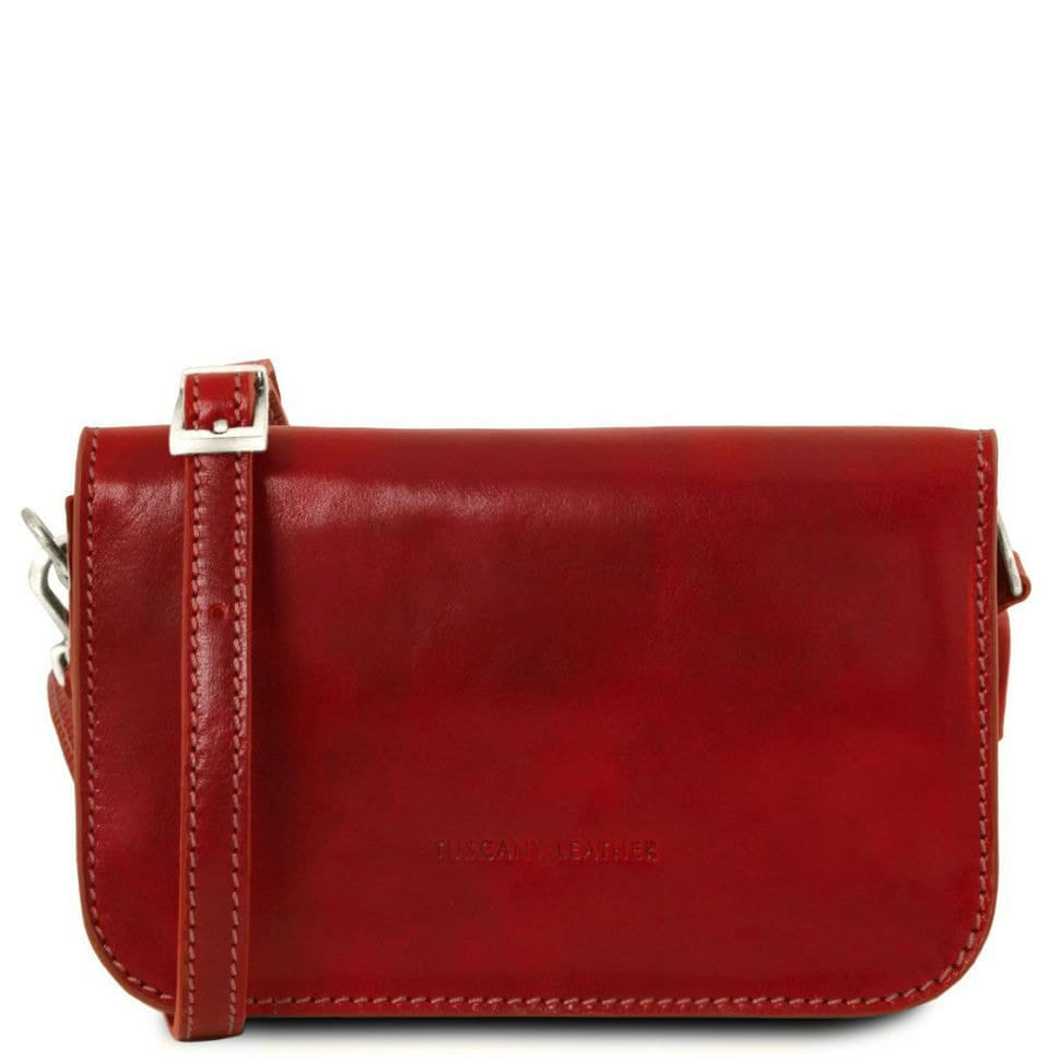 Жіноча шкіряна сумка через плече CARMEN TL141713 TUSCANY LEATHER (червоний)