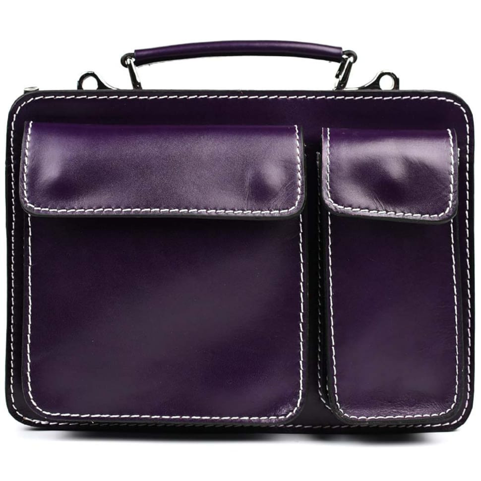 Жіночий шкіряний портфель Firenze FR7007P сливовий