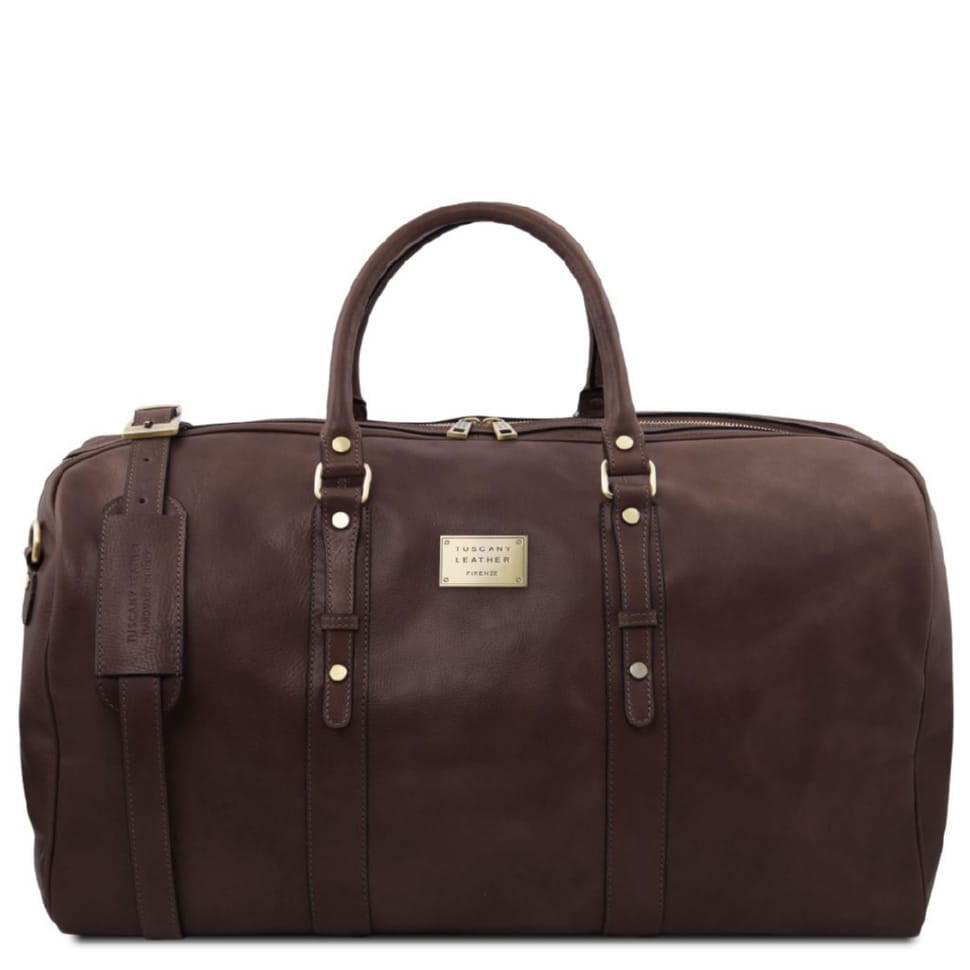 Francoforte дорожня шкіряна сумка weekender Tuscany TL142338 (Темно-коричневий)