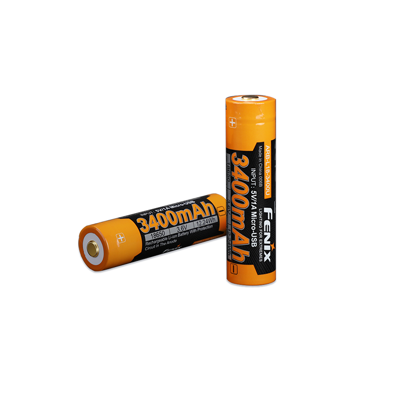 Акумулятор 18650 Fenix (3400 mAh) micro usb зарядка — 3
