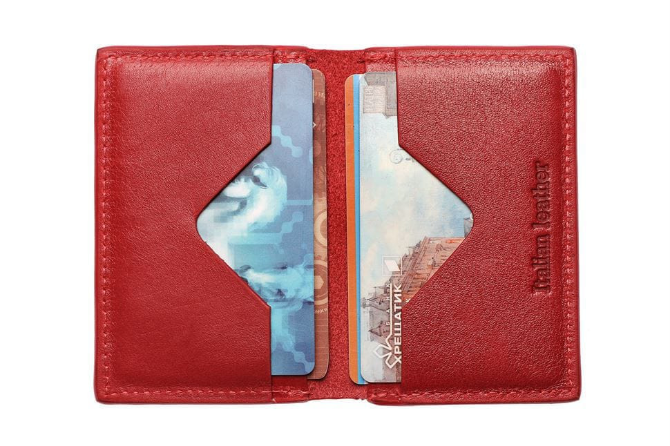 CardCase cartolina, глянець, червоний Grande Pelle 303660 — 2