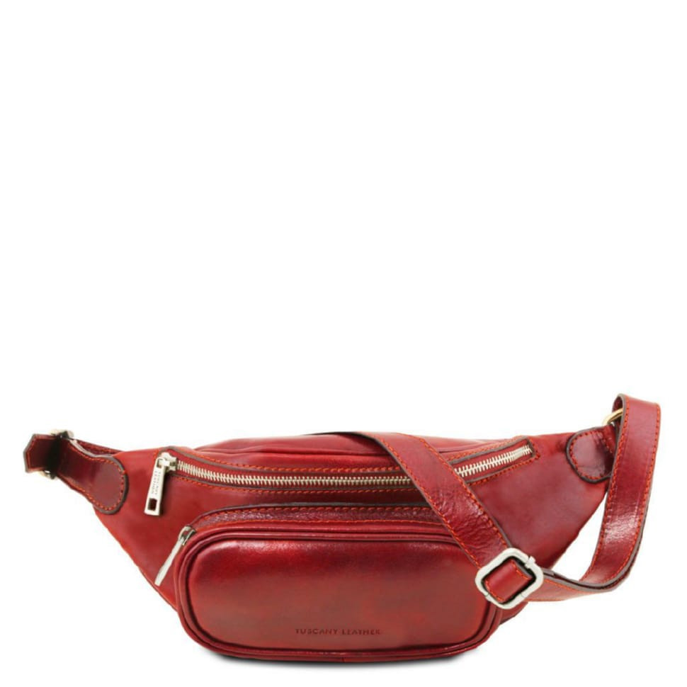 Поясна шкіряна сумка TL141797 TUSCANY LEATHER (червоний)