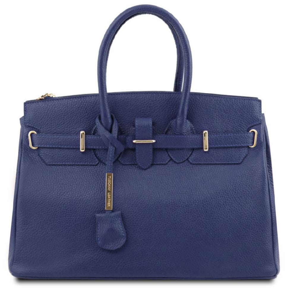 TL Bag шкіряна сумка жіноча Tuscany TL141529 (Темно-синій)
