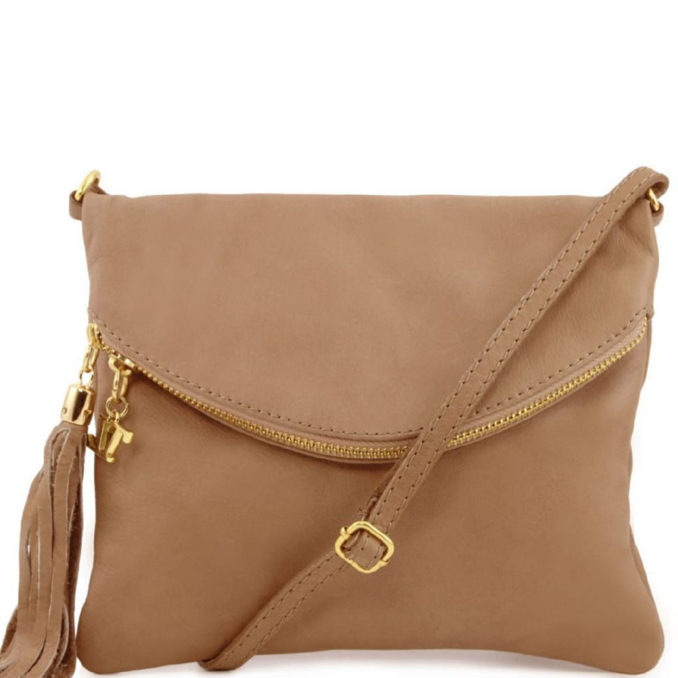 Жіноча шкіряна сумка Tuscany Leather Young Bag TL141153 (світлий серо-коричневий)