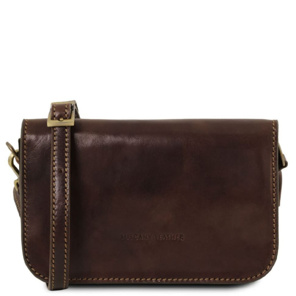 Жіноча шкіряна сумка через плече CARMEN TL141713 TUSCANY LEATHER (Темно-коричневий)