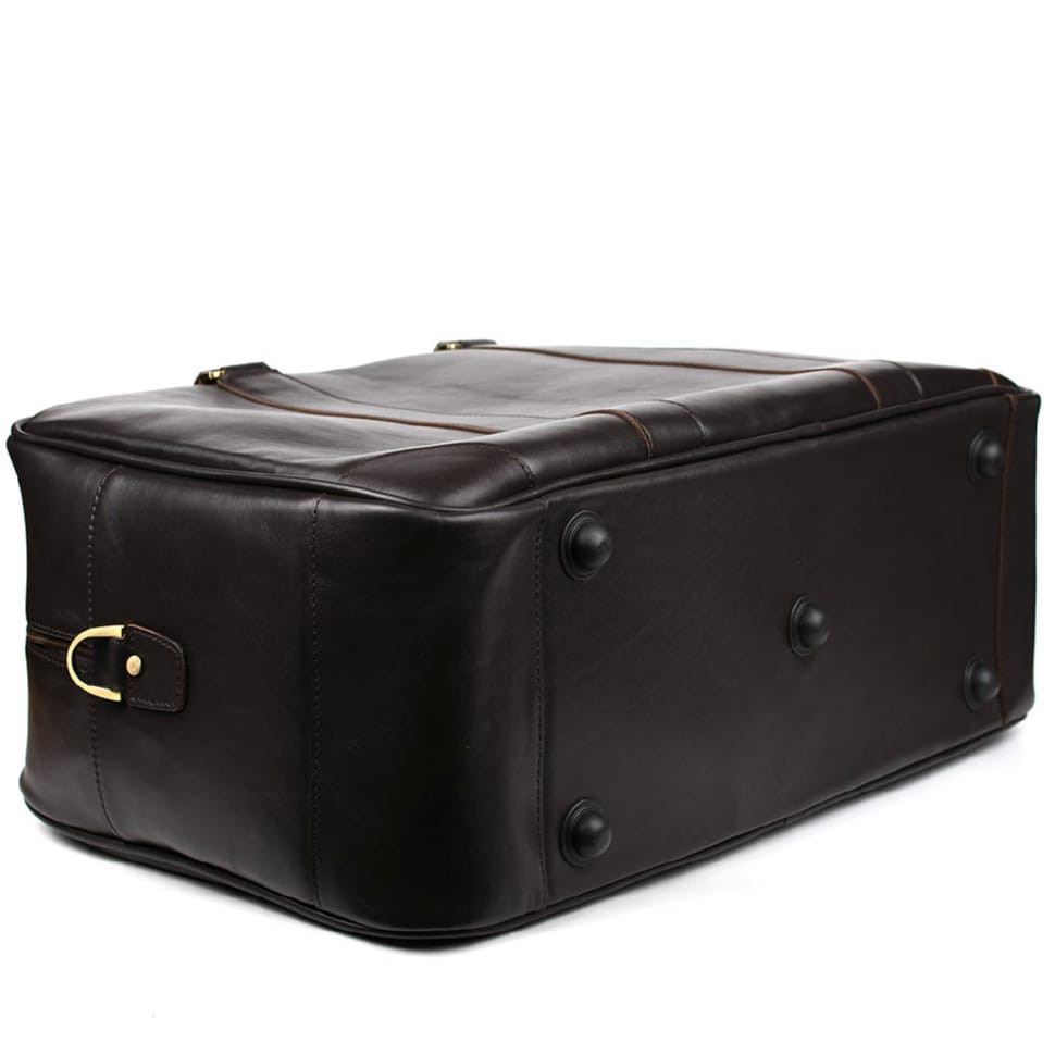 Дорожная сумка кожаная GC-6827-4lx TARWA коричневая Наппа — 4