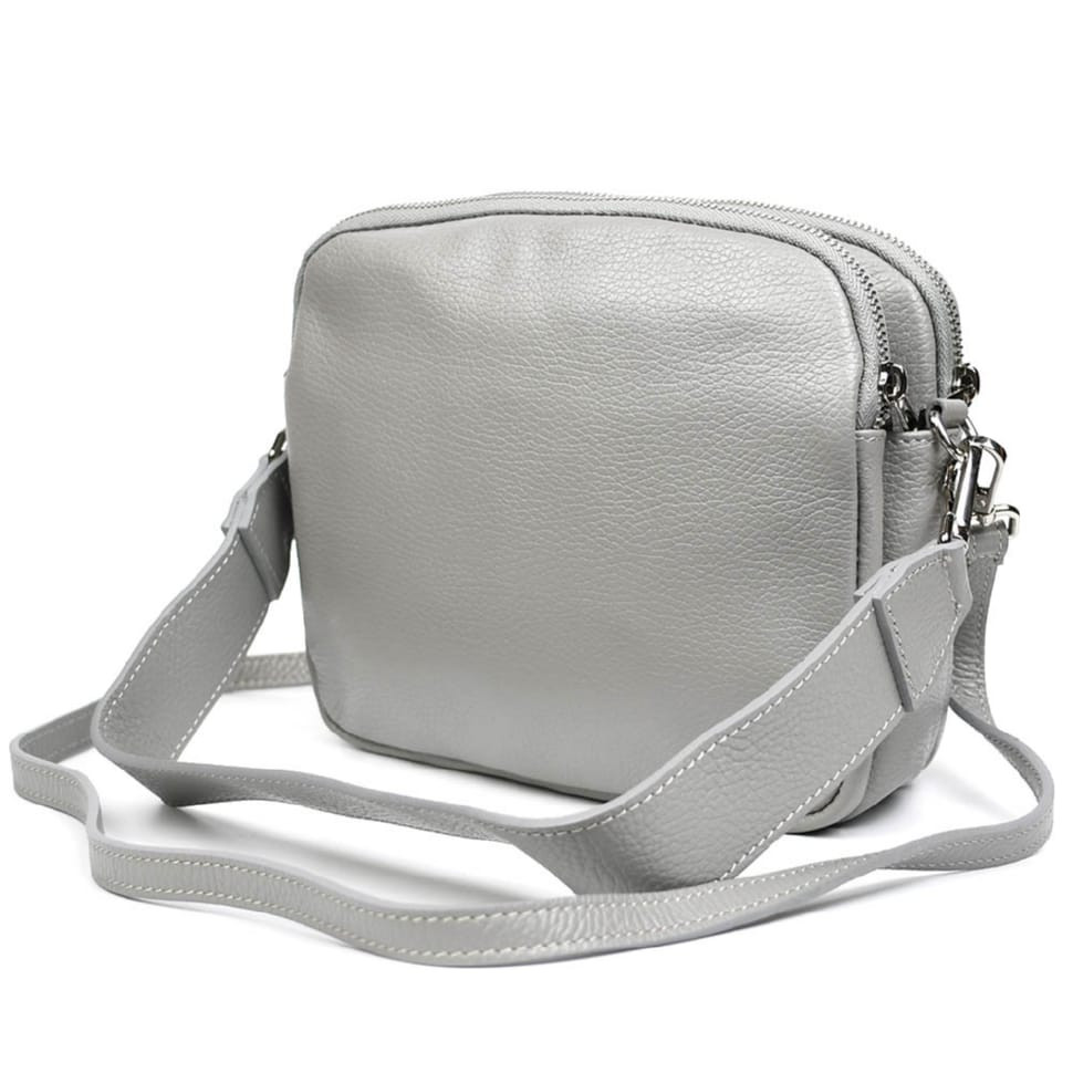 Шкіряна жіноча сумка Virginia Conti Italy - VC02807grey сірий — 2