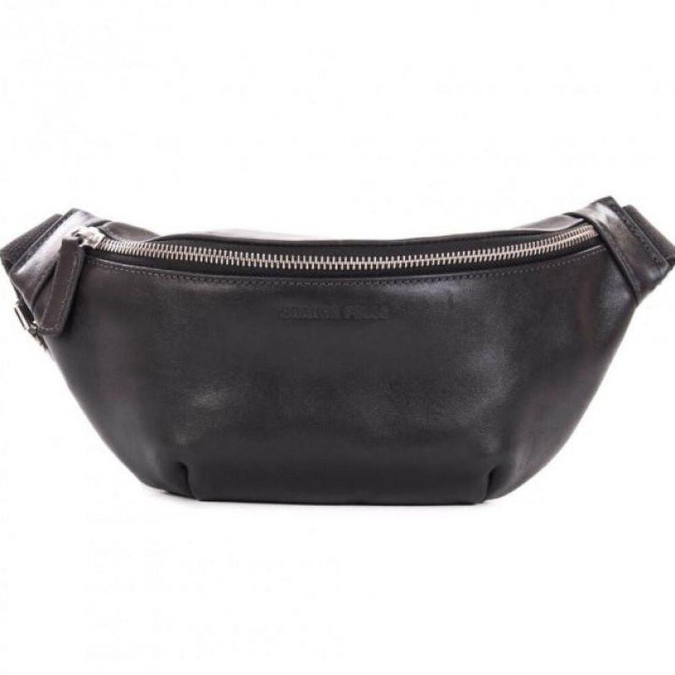Кожаная сумка на пояс бананка Grande Pelle 741610 — 3