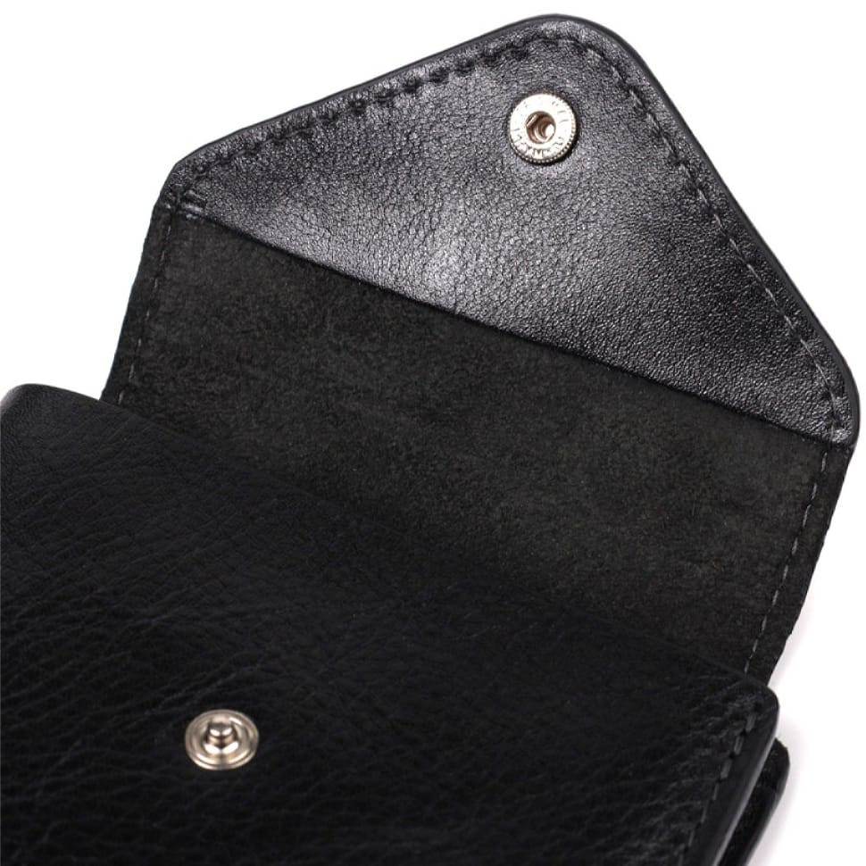Чоловіче шкіряне портмоне чорне Grande Pelle 545610 — 3
