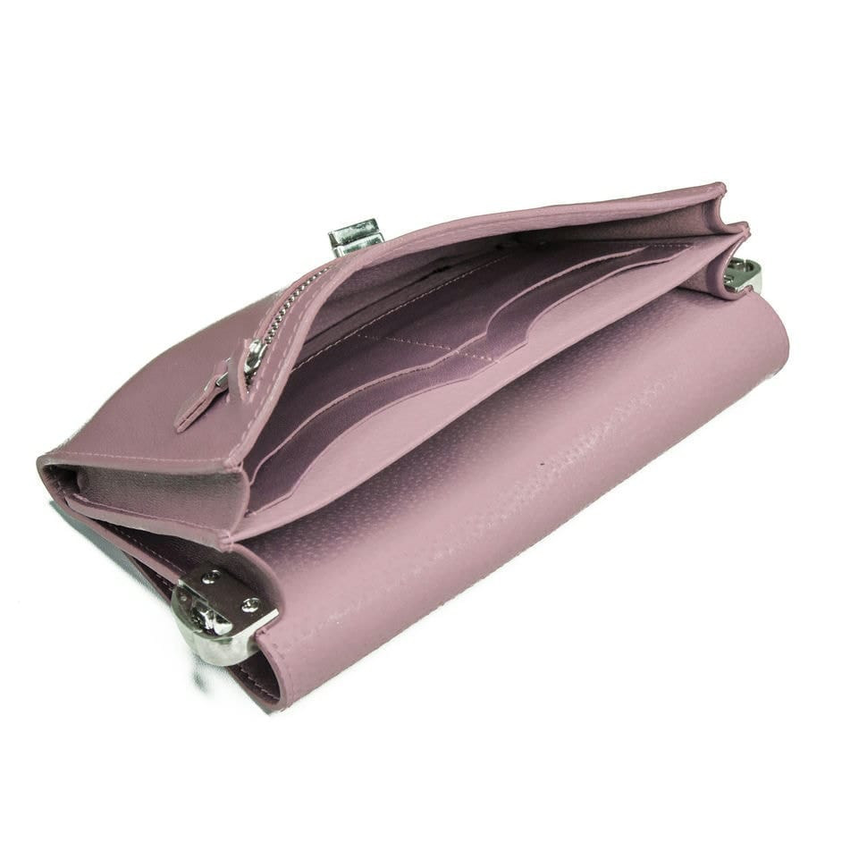 Жіночий клатч Grande Pelle 701665 223х135х30 мм глянцевая шкіра фрез — 3