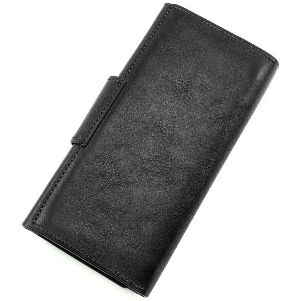 Портмоне Grande Pelle 533610 мм глянцевая шкіра чорне — 4