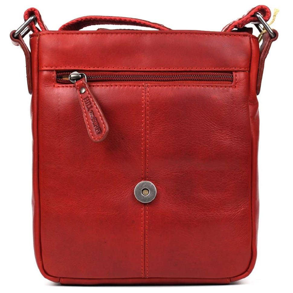 Чоловічий шкіряний червоний мессенджер HILL BURRY HB3069sR — 4