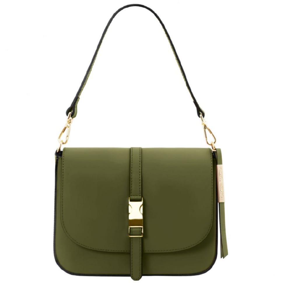 Шкіряна жіноча сумка на плечо Tuscany TL141598 Nausica (Olive Green)