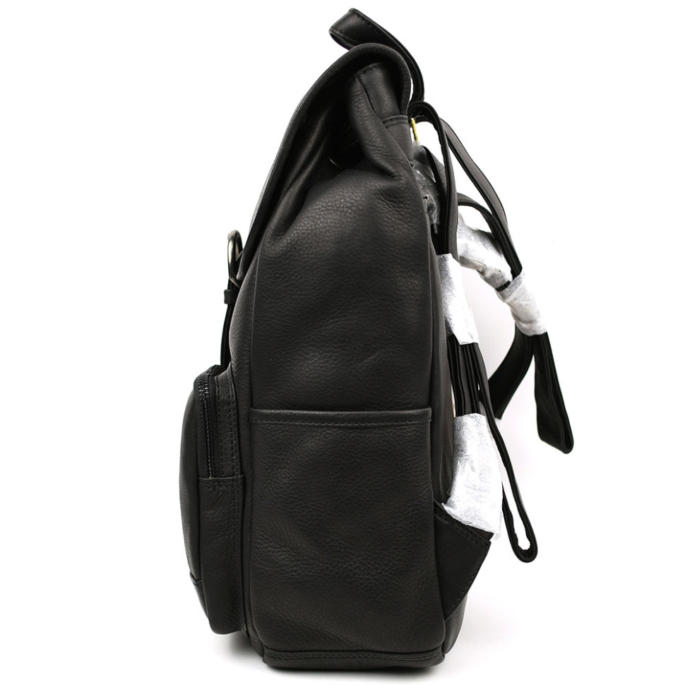 Міський шкіряний рюкзак HILL BURRY HB4066A чорний — 4