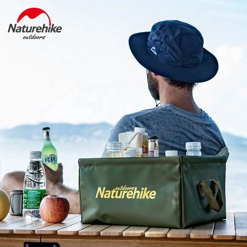 Складаний контейнер для води з ПВХ Naturehike Square bucket 13л army green NH19SJ007 — 4