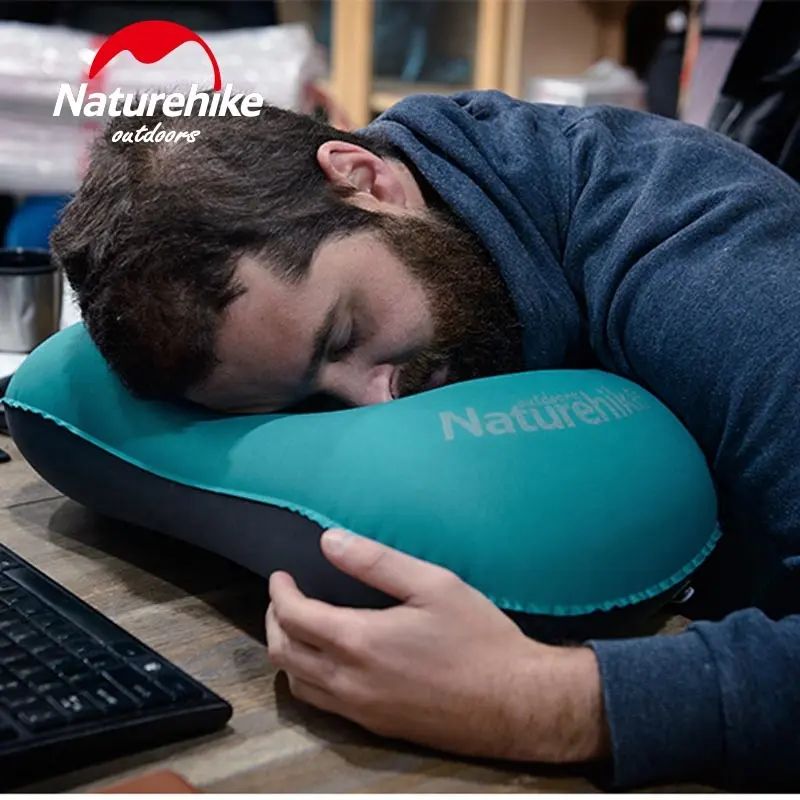 Подушка надувна Naturehike Ultralight TPU NH17T013-Z, блакитна — 3