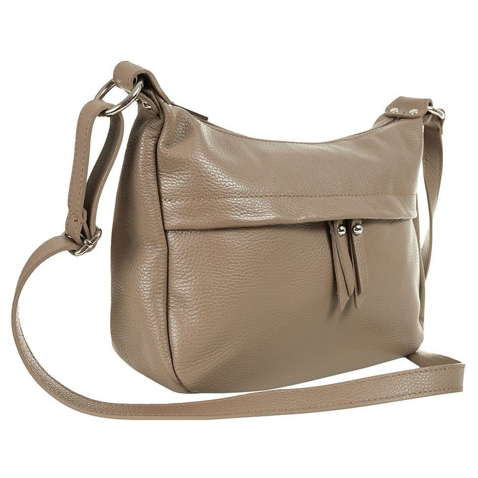 Шкіряна жіноча сумка Virginia Conti Italy - Art01355dtaupe — 2