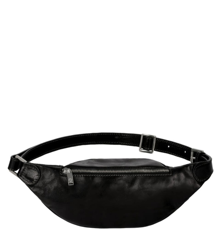 Жіноча шкіряна сумка-слинг Belly Bag - Independent People - чорний колір - Time Resistance 5225001W — 4