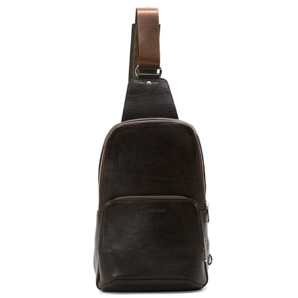 Кожаная нагрудная сумка слинг Grande Pelle 723620 — 3