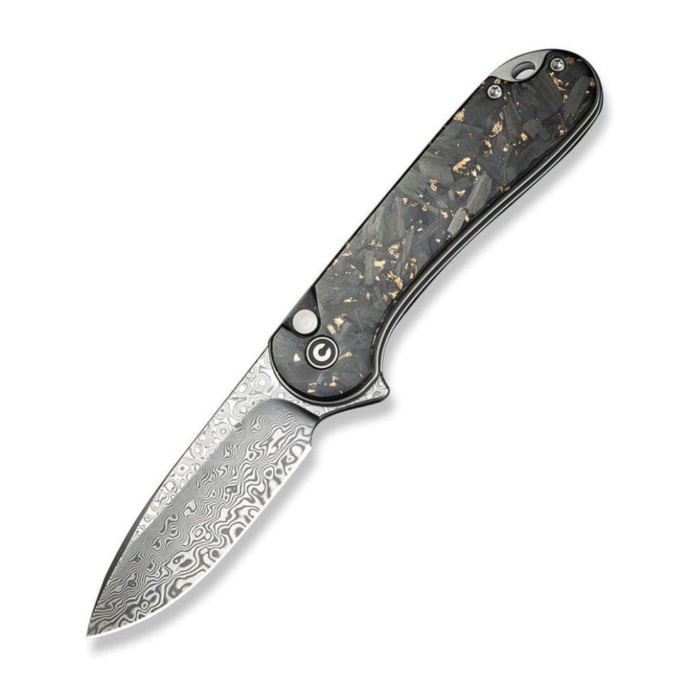 Ніж складаний кишеньковий Civivi Elementum II, (7.5 см) Damascus / Carbon Fiber & Resin