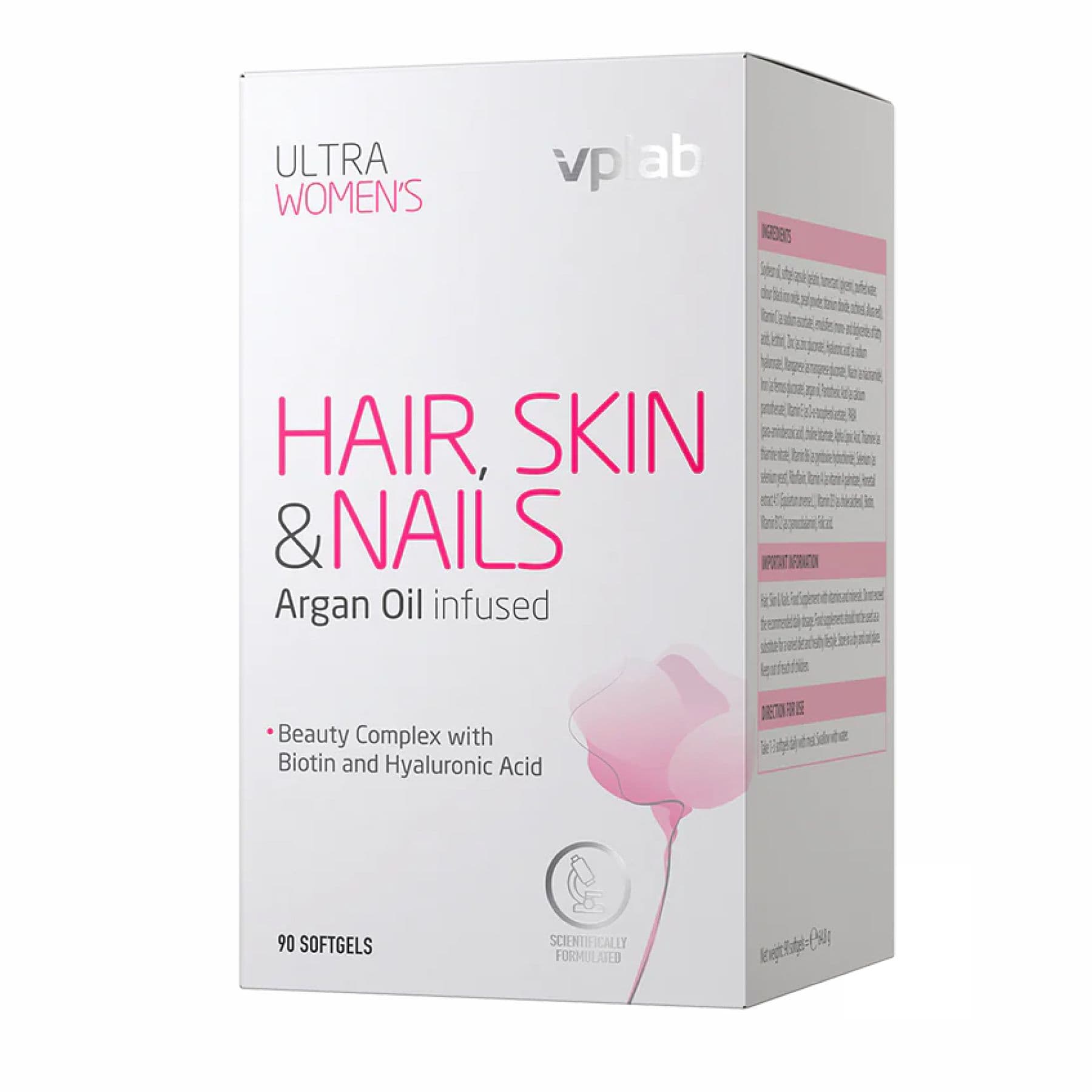 Вітаміни для волосся, шкіри та нігтів Ultra Women's, 90 м'яких капсул, VPLab