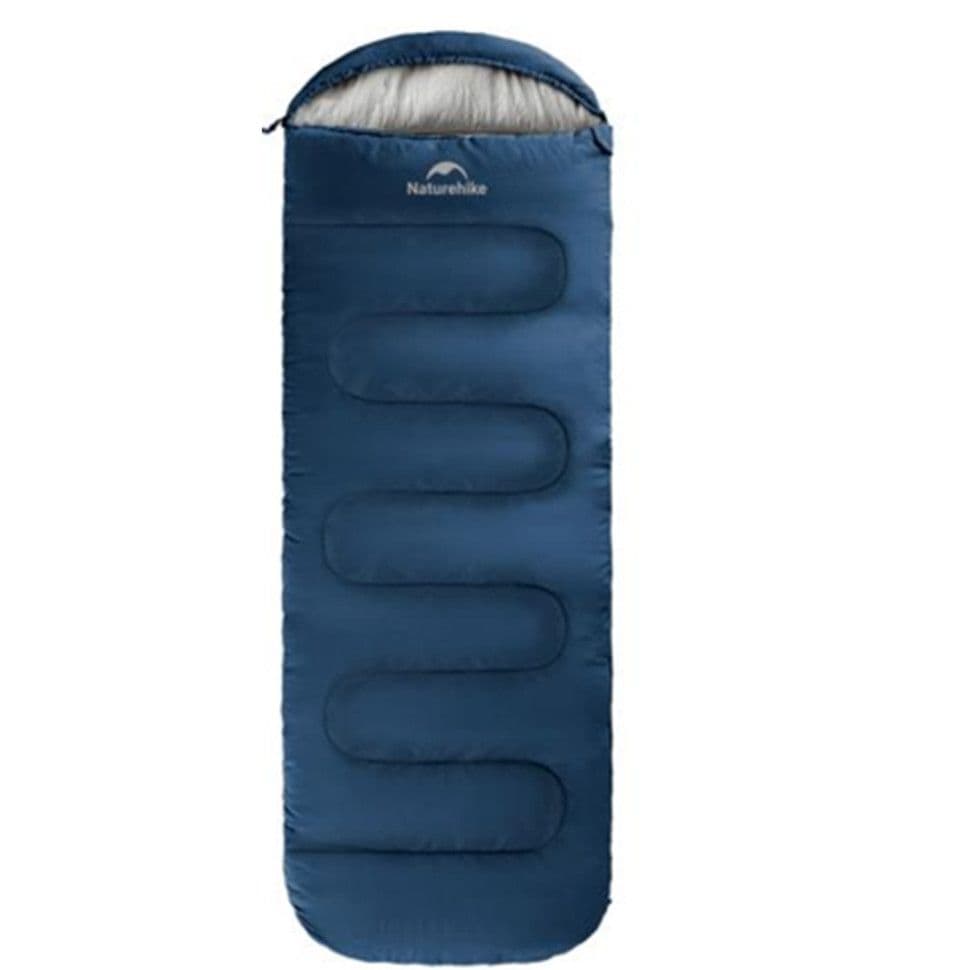 Спальник з капюшоном та закругленим дном Naturehike Y150 NH21MSD08 лівий, темно-блакитний