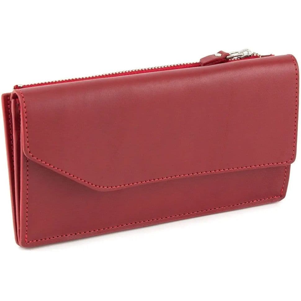 Портмоне жіноче шкіряне Elegante червоне Grande Pelle 514660