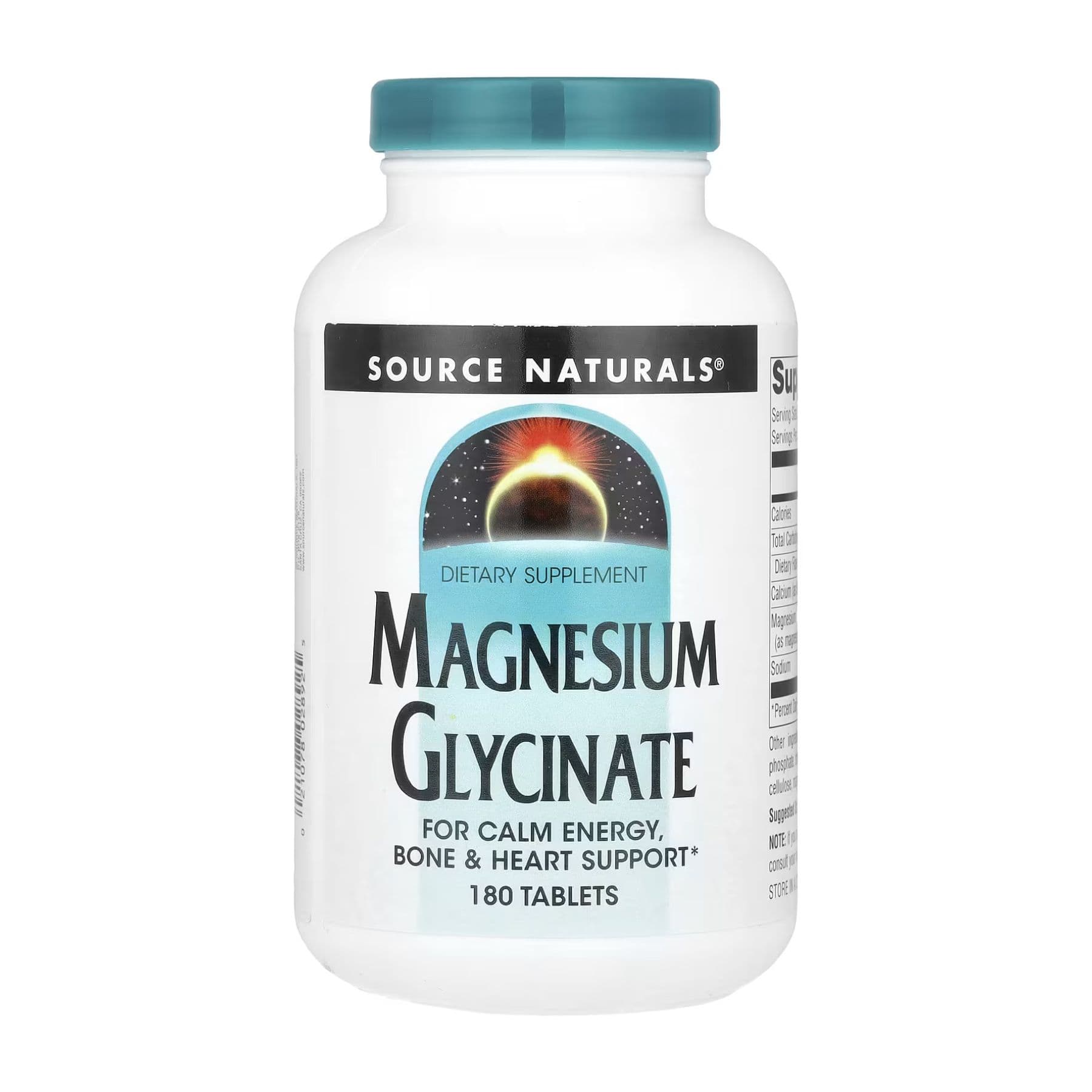 Магнію гліцинат, 180 таблеток, Source Naturals