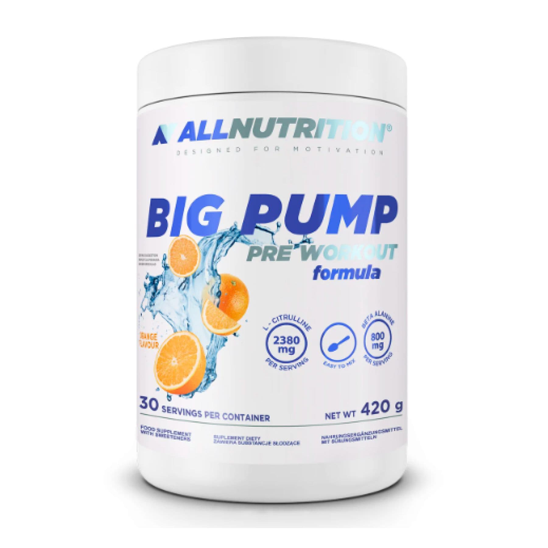 Big Pump Передтренувальна формула, 420 г апельсин