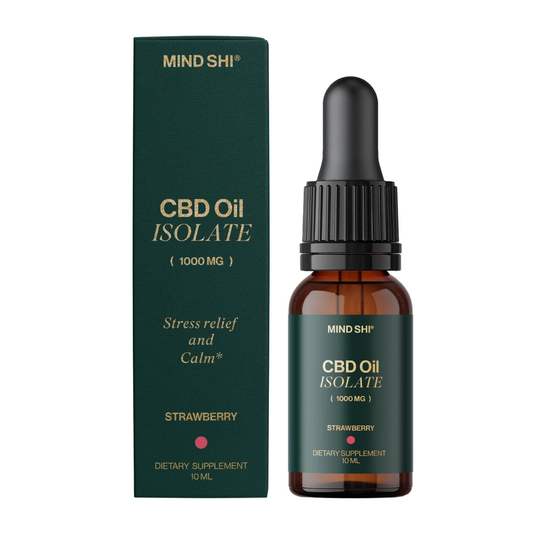 CBD масло ізолят 1000 мг полуниця, 10 мл