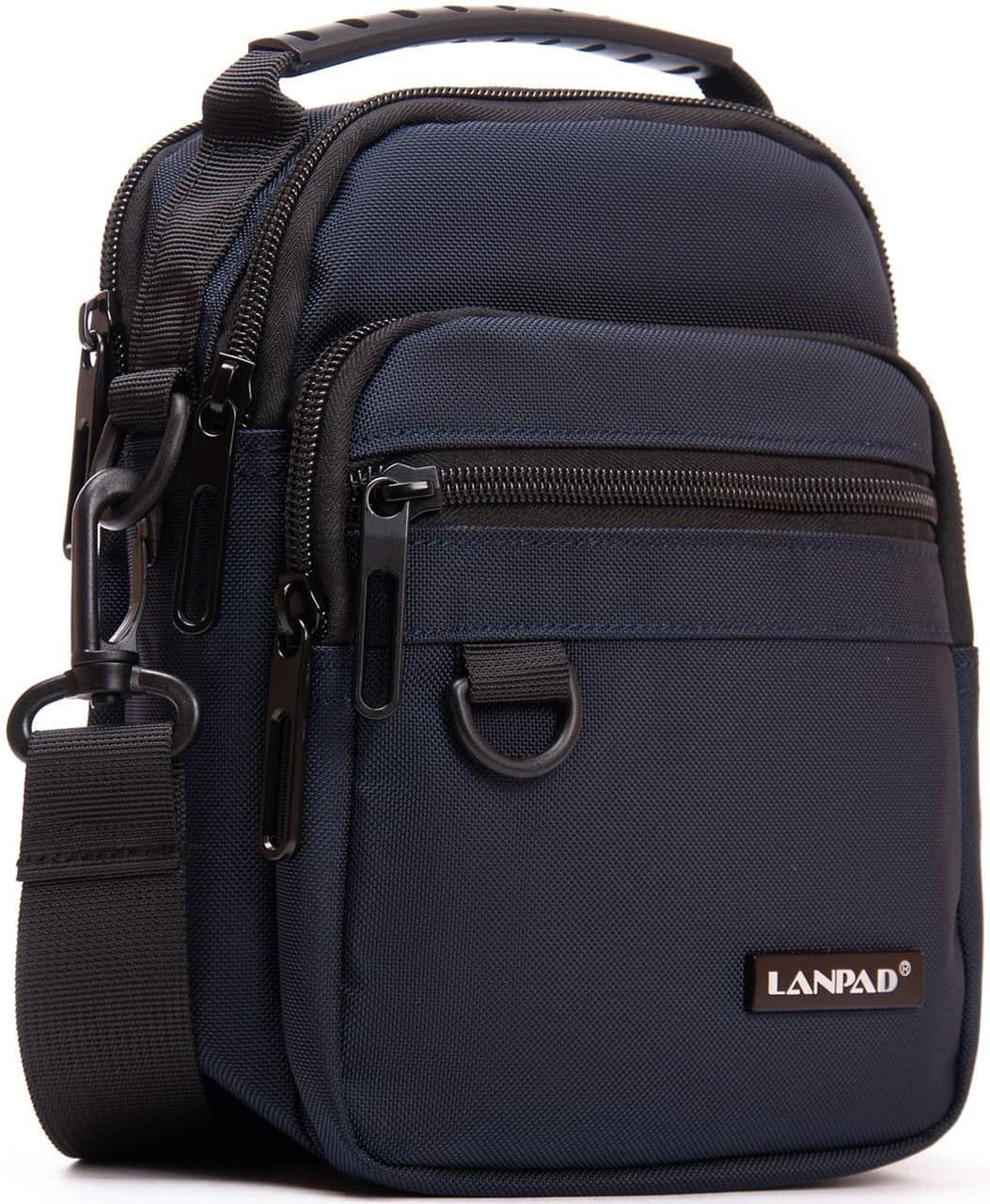 Чоловіча сумка Lanpad на плече синя