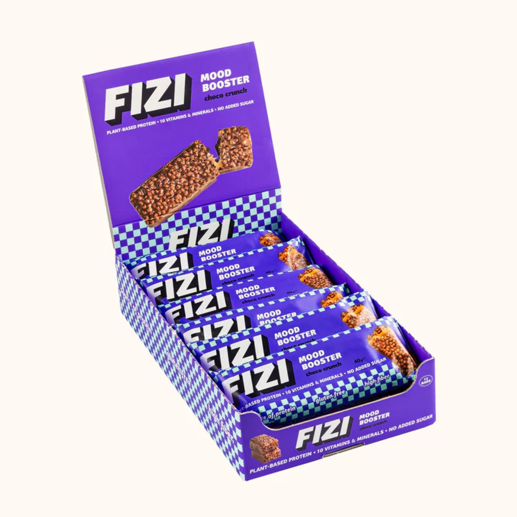 FIZI Mood Booster, Шоколадний хруст, 12×40 г