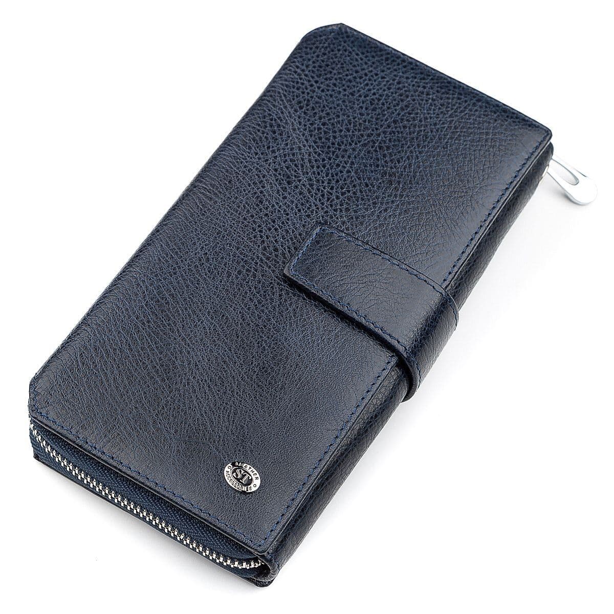 Чоловічий гаманець ST Leather 18454 (ST128) шкіряний Синій — фото 1