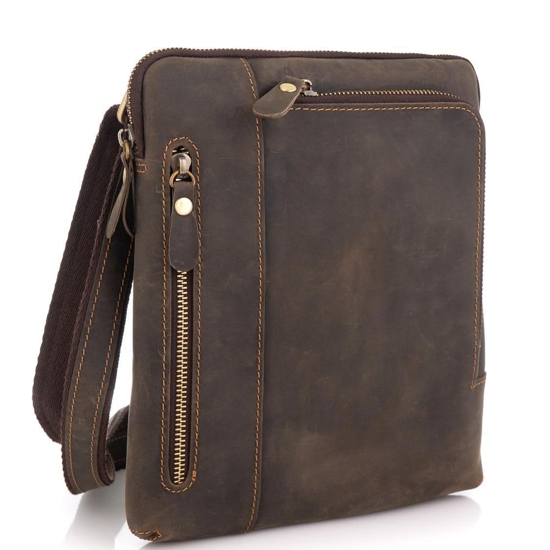 Сумка через плече чоловіча коричнева Tiding Bag t0030R — фото 1