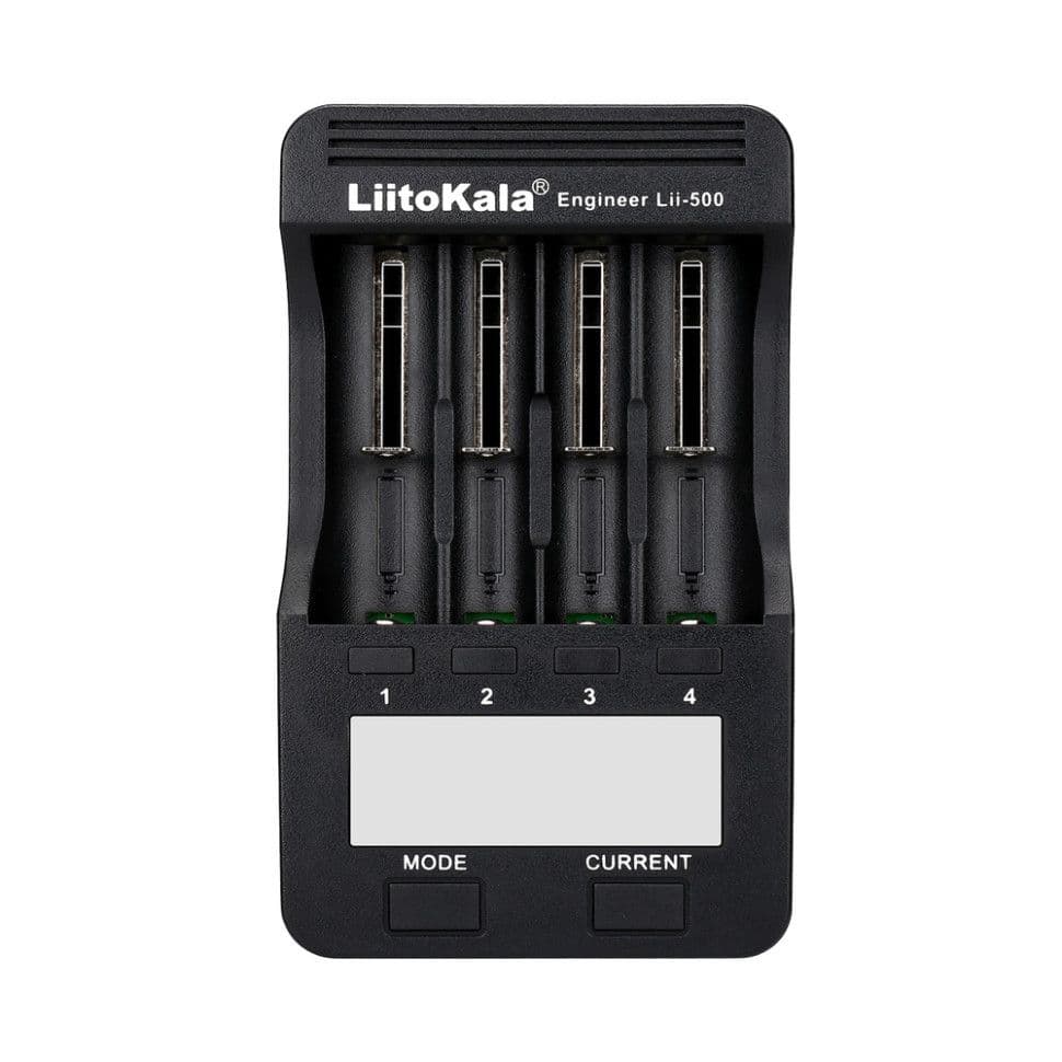 Зарядний пристрій Liitokala Lii-500, 4 канала, Ni-Mh/Li-ion, 220V/12V, Powerbank, Test, LCD, Box