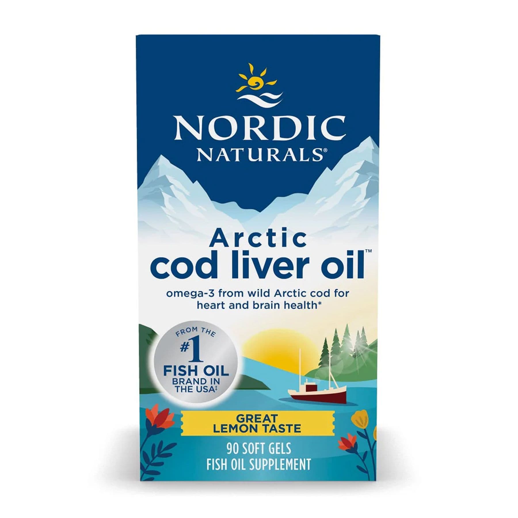 Arctic Cod Liver Oil — риб'ячий жир з печінки тріски, 90 капсул софтгель, Nordic Naturals