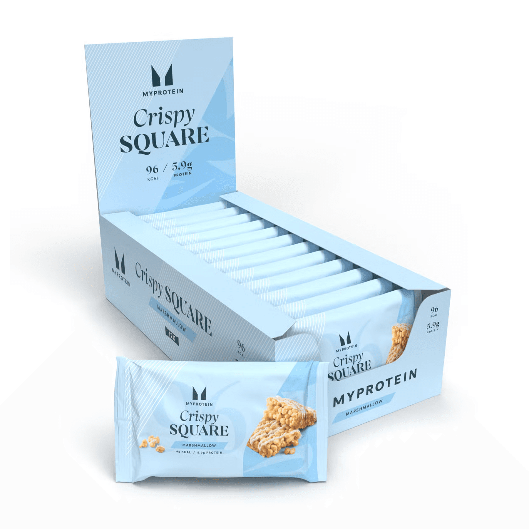 Myprotein, хрусткий квадрат Маршмеллоу, 12×30 г