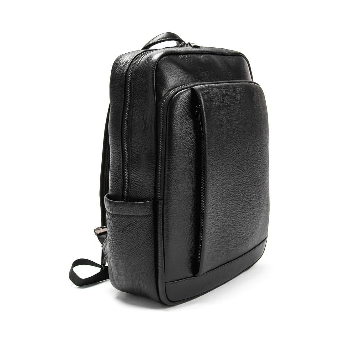 Шкіряний чорний рюкзак Tiding Bag A25F-8528-3A