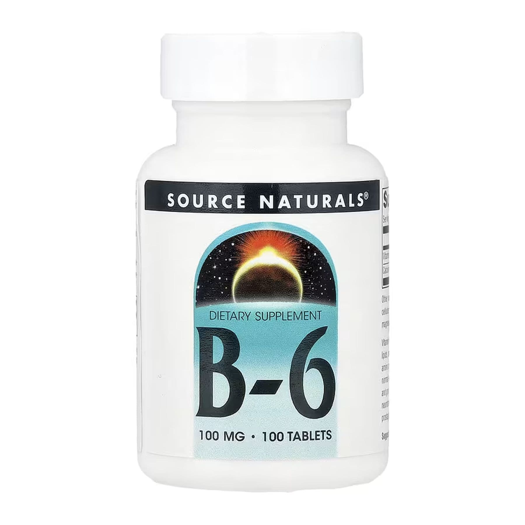 Вітамін B-6 100 мг, 100 таблеток, Source Naturals