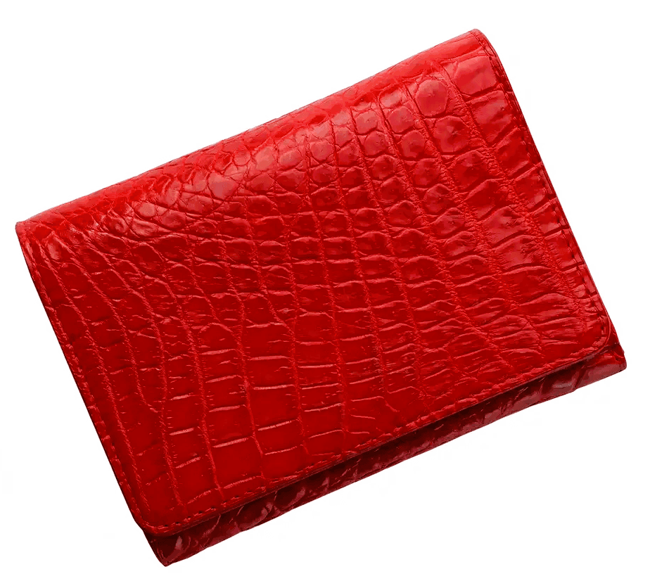 Гаманець жіночий зі шкіри крокодила Exotic Leather Червоний (cw106)