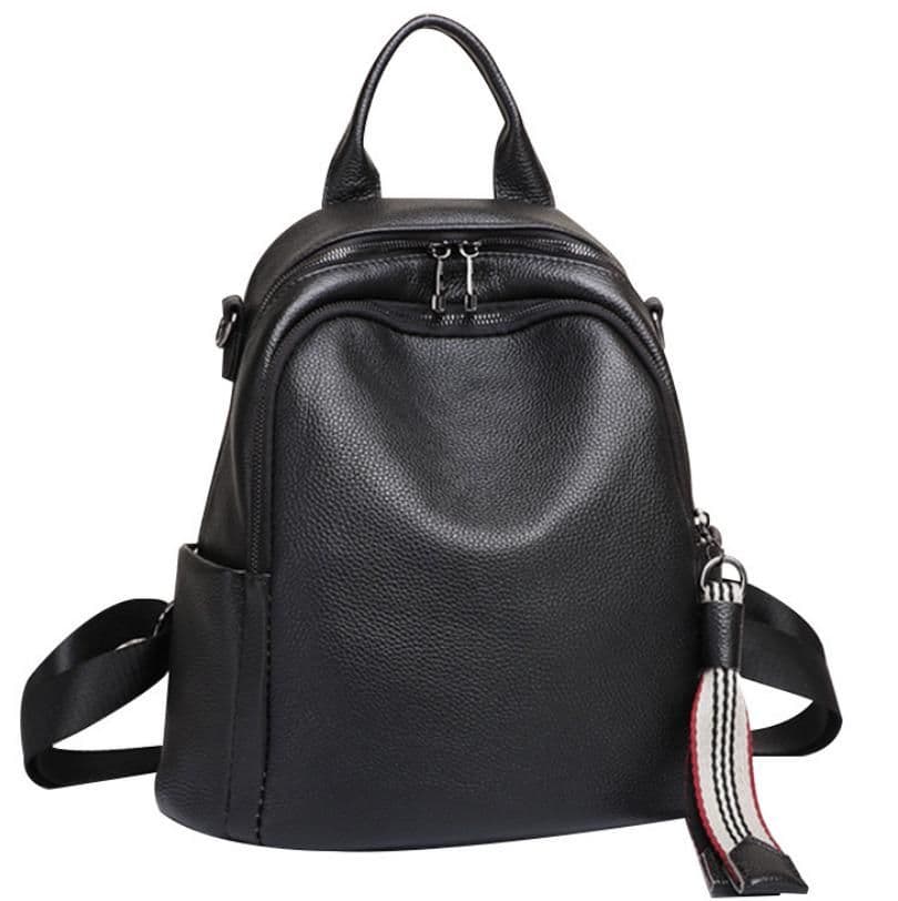 Чорний шкіряний рюкзак міського формату Olivia Leather NWBP27-8085A-BP — фото 1