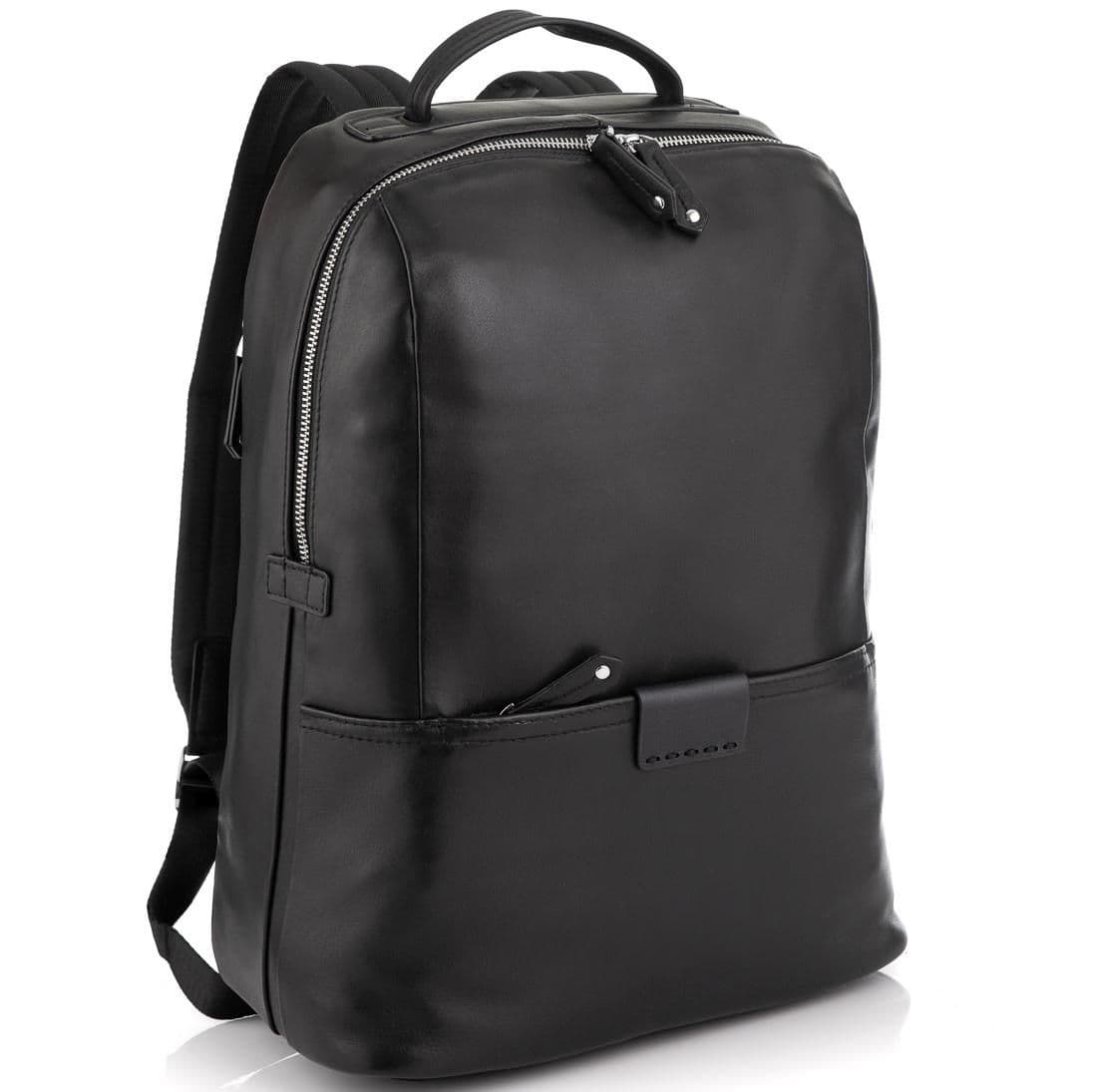 Чоловічий шкіряний рюкзак для ноутбука на один відділ Tiding Bag NM29-88056A