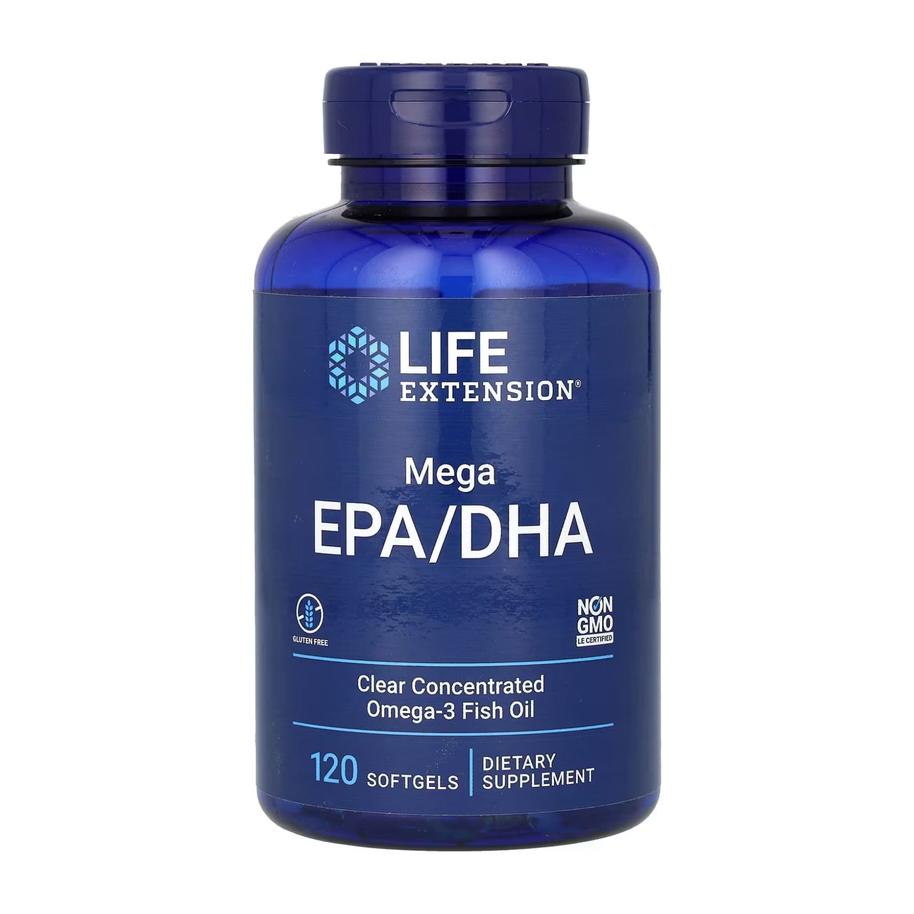 Mega EPA/DHA Omega-3 риб'ячий жир, 120 капсул софтгель, Life Extension