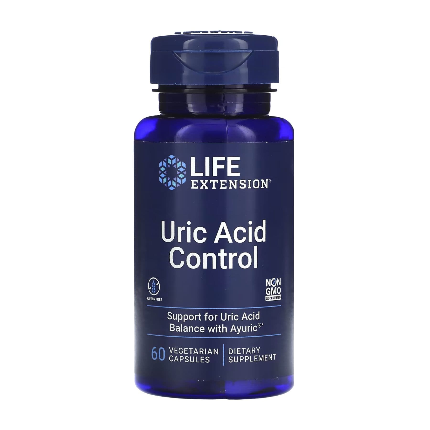 Контроль рівня сечової кислоти (Uric Acid Control), 60 вегетаріанських капсул, Life Extension