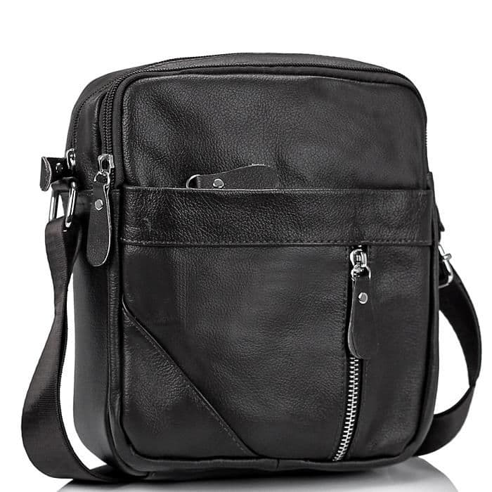 Чоловіча чорна сумка через плече Tiding Bag M38-1031A — фото 1