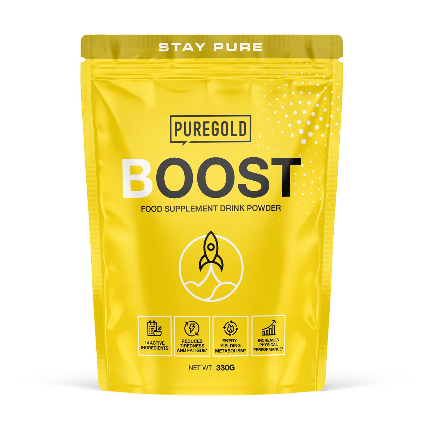 Boost Pre-Workout, 330 г, Green Apple, Pure Gold