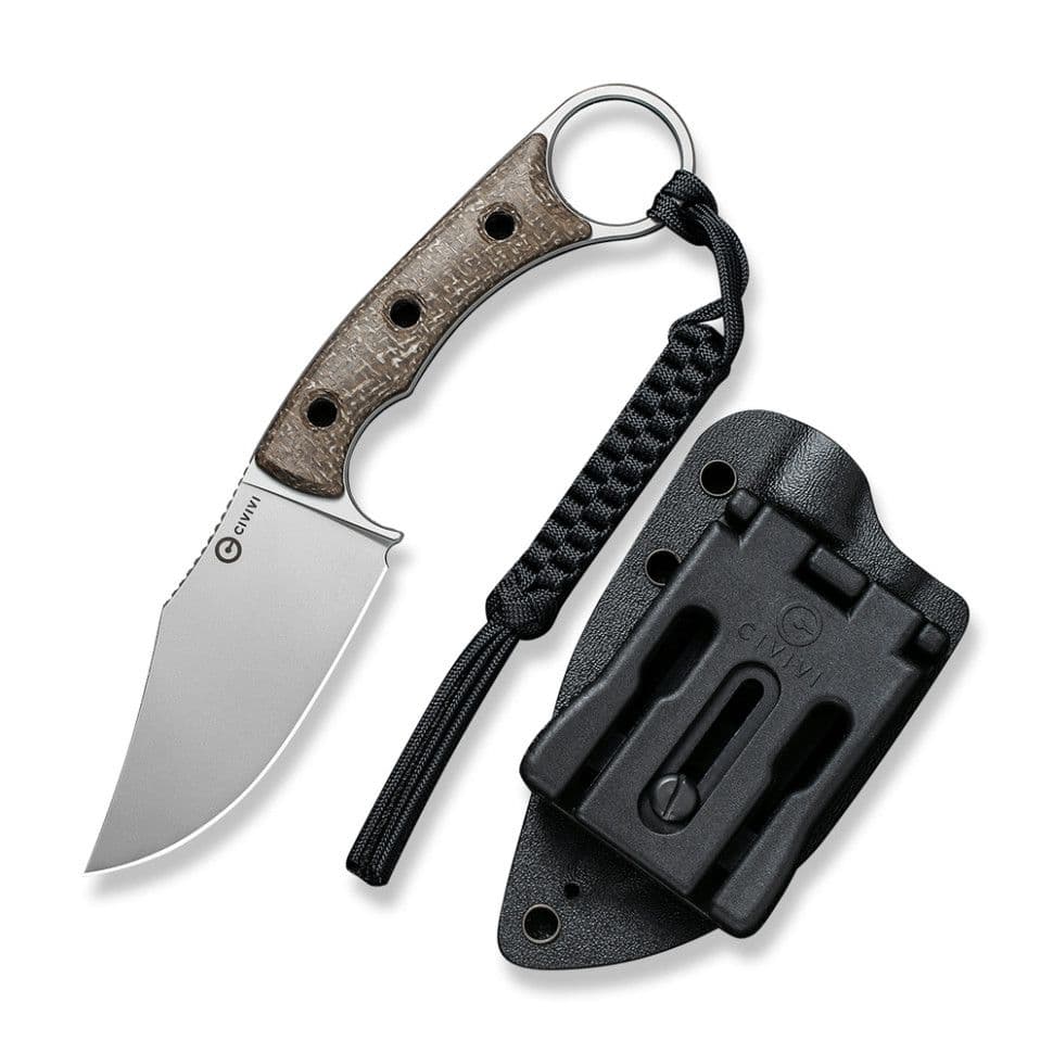 Ніж фіксований тактичний Civivi Midwatch, (8.6 см) N690 / Micarta коричневий