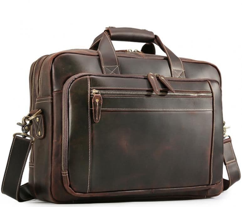 Чоловіча шкіряна ділова сумка для поїздок Tiding Bag 7367R