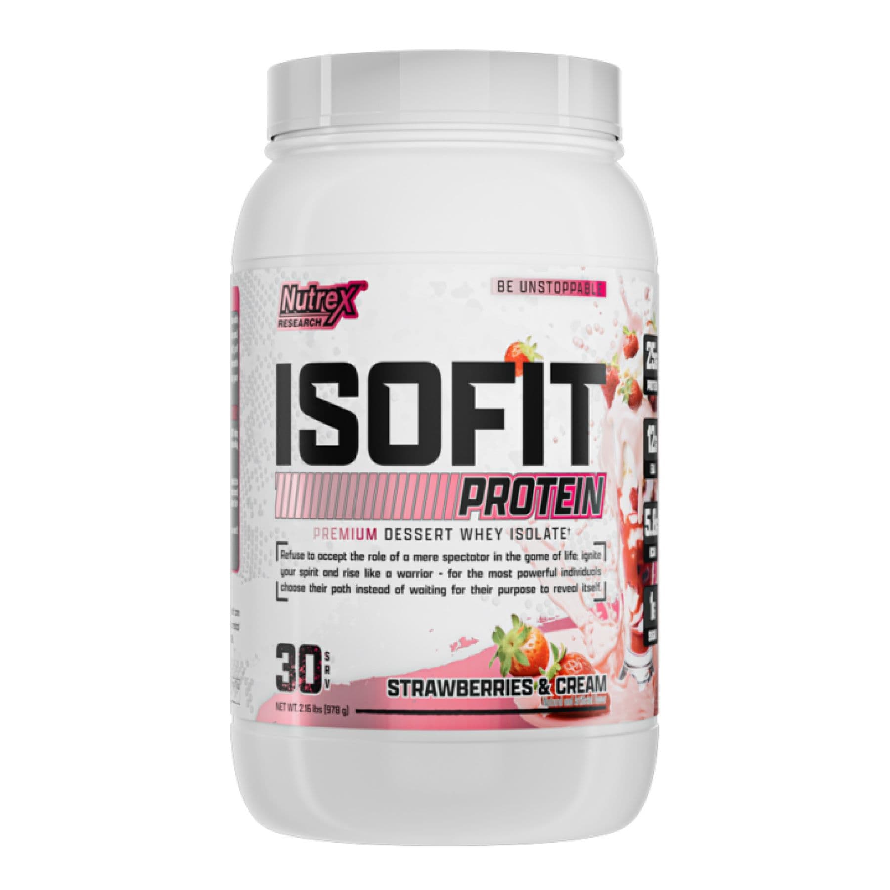 Isofit — сироватковий ізолят, смак полуниця, 30 порцій — фото 1